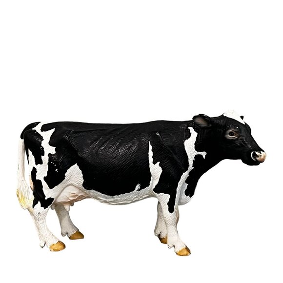 Schleich Retired Black White Holstein Farm Animal Toy - Picture 7 of 10